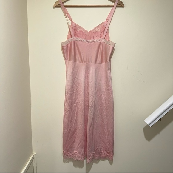 Women’s Reitman’s Brand Vintage Elegant Pink Lace Slip Nightgown Dress Size M - Picture 14 of 16